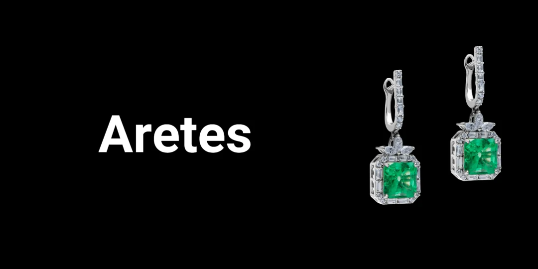 Aretes Emerald Silver